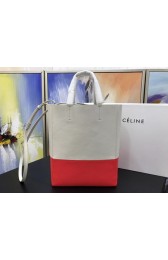 Celine CABAS Tote Bag 3365 Apricot with red HV10405Gp37