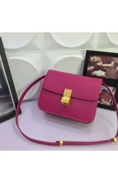 Celine Classic Box Flap Bag Calfskin Leather 88008 Rose HV02842Bw85