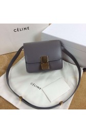Celine Classic Box mini Flap Bag Smooth Leather 11041 Gray HV09460DV39