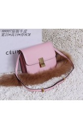 Celine Classic Box Small Flap Bag Calfskin 88007 Pink HV03735ED90