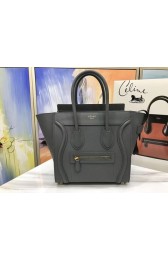 Celine Luggage Micro Original Leather Tote Bag M3308 Dark gray HV04468uZ84