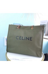 Celine Original Leather shopping Bag CL92172 blackish green HV07397pk20
