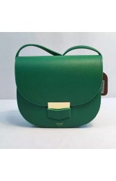 Celine Trotteur Bag Calfskin Leather 8002 Green HV08085CI68