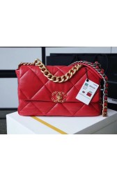 Chanel 19 flap bag AS1161 red HV02144Jz48