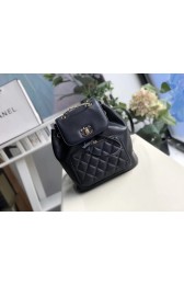 Chanel backpack Grained Calfskin & Gold-Tone Metal A57571 black HV05594Kn56