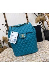 Chanel Backpack Sheepskin Original Leather 83431 sky blue HV07907ta99