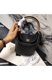 Chanel Bucket Bag Lambskin & Gold-Tone Metal A57861 black HV01877hi67