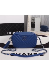 Chanel Calfskin Camera Case bag A57617 blue HV08319lu18