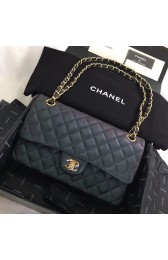 Chanel Calfskin & Gold-Tone Metal A01112 black HV11945OG45