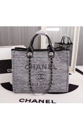 Chanel Canvas Tote Shopping Bag 8099 grey HV00964nB26