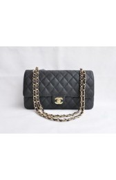 Chanel Classic 2.55 Series Black Caviar Golden Chain Quilted Flap Bag 1113 HV03422qB82