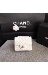 Chanel Classic Flap Bag original Sheepskin Leather 1115 white gold chain HV00679vK93