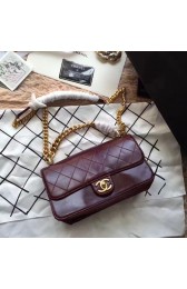 Chanel Classic Flap Bag Sheepskin Leather A33564 Wine HV11646Zw99