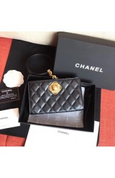 Chanel clutch Lambskin & Gold-Tone Metal AS0178 black HV10164Mn81