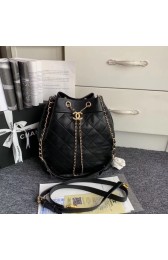 Chanel drawstring bag AS0456 black HV07252Pf97