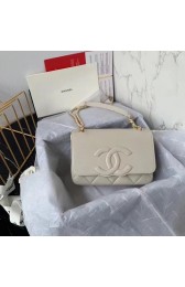 Chanel flap bag AS8830 cream HV09950FT35