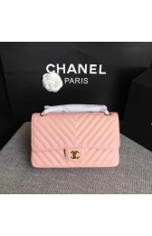 Chanel Flap Shoulder Bags pink Leather CF 1112V gold chain HV01073mV18