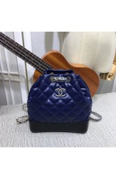 Chanel Gabrielle Calf leather knapsack 7027 blue HV06941Dq89