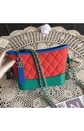 Chanel Gabrielle Nubuck leather Shoulder Bag 93481 red&green HV08828bm74