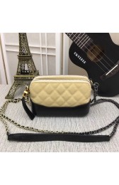Chanel Gabrielle Original Calf leather Shoulder Bag B93844 apricot&black HV01579Kn56
