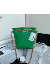 Chanel Lambskin bucket bag AS2381 green HV08531xh67