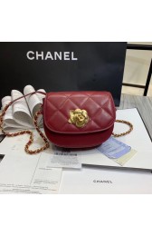 Chanel Lambskin & Gold-Tone Metal bag A57910 red HV07428Xr72