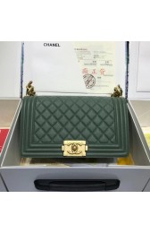 Chanel Leboy Original caviar leather Shoulder Bag A67086 green gold chain HV01847fo19