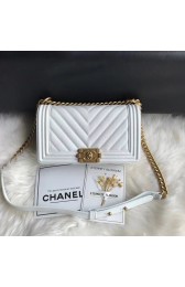 Chanel Leboy Original Caviar leather Shoulder Bag A67086 white gold chain HV00358Hn31