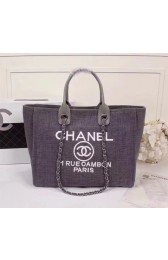 Chanel Medium Canvas Tote Shopping Bag 8046 grey HV02493Zf62