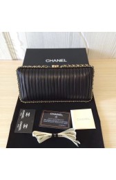 Chanel Minaudiere Metallic Lambskin & Ruthenium-Finish Metal 78991 black HV11818DI37
