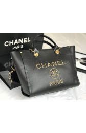Chanel original Calfskin Leather Tote Bag 78901 black HV01664hT91