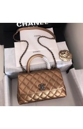 Chanel original Caviar leather flap bag top handle A92290 bronze&silver-Tone Metal HV07342fc78