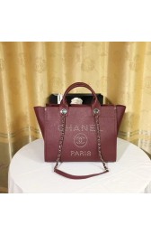 Chanel Original Caviar Leather Tote Shopping Bag 92565 red HV08677Mc61
