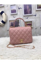 Chanel Original Lambskin Flap Bag with Top Handle A57069 pink HV07811EC68