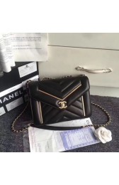 Chanel Original Leather Classic Flap Bag 77056 black HV10114fw56
