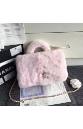 Chanel Original Leather Cony Hair top handle bag 6950 pink HV08493MO84
