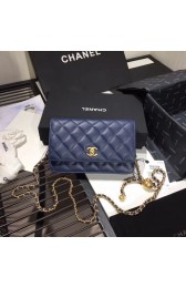 Chanel Original Small classic Sheepskin flap bag AS33814 blue HV10213Hn31