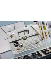 Chanel Original Soft Leather Bag & Gold-Tone Metal AS1430 white HV02168mV18