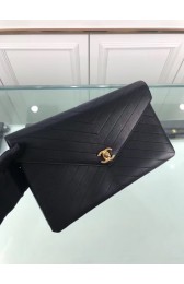 Chanel pouch Grained Calfskin Smooth Calfskin & Gold-Tone Meta 57434 black HV02618Fh96