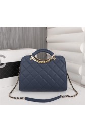 Chanel Sheepskin Tote Bag 3269 blue HV07515RX32