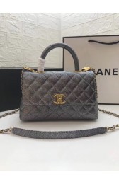 Chanel Small Flap Bag with Top Handle A92990 Silver grey HV01729oJ62