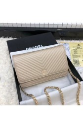 Chanel WOC Original Caviar Leather Flap cross-body bag E33814 gold HV00997gE29