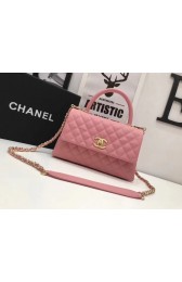 Copy Chanel Classic Top Handle Bag A92991 pink Gold chain HV09426Zn71