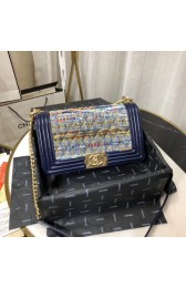 Copy Chanel Leboy Original Calfskin leather Shoulder Bag G67086 blue & gold -Tone Metal HV09656Kn92