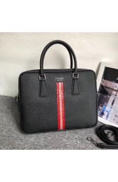 Copy Prada Saffiano leather work bag 2VE368-3 black HV01626Kn92