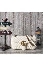 Designer Gucci Now GG Marmont Matelasse Shoulder Bag 443496 OffWhite HV11879vs94