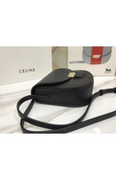 Designer Replica Celine Compact Trotteur Cattle leather Mini Shoulder Bag 1268 black HV03046CF36