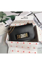 Dior Jadior Flap Bag with Chain Calfskin M9000C black HV07548Gw67