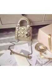Dior Lady Mini Bag Sheepskin Leather 5500 Gold HV09765pB23
