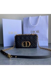 Dior SMALL DIOR CARO BAG Black Soft Cannage Calfskin M9241 HV07376bT70